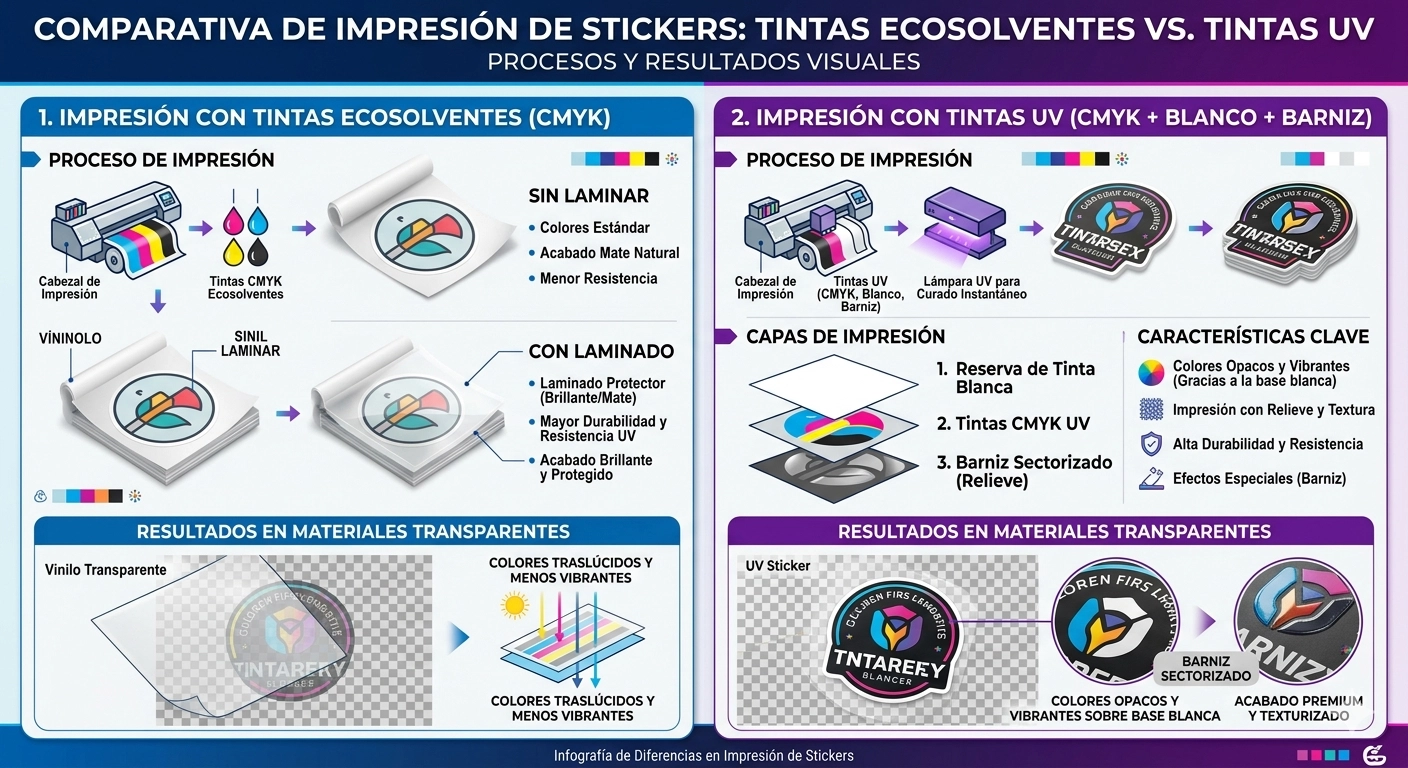 Comparativa T�cnica Stickers Tinta UV vs Solventes Bogot� Ricaurte